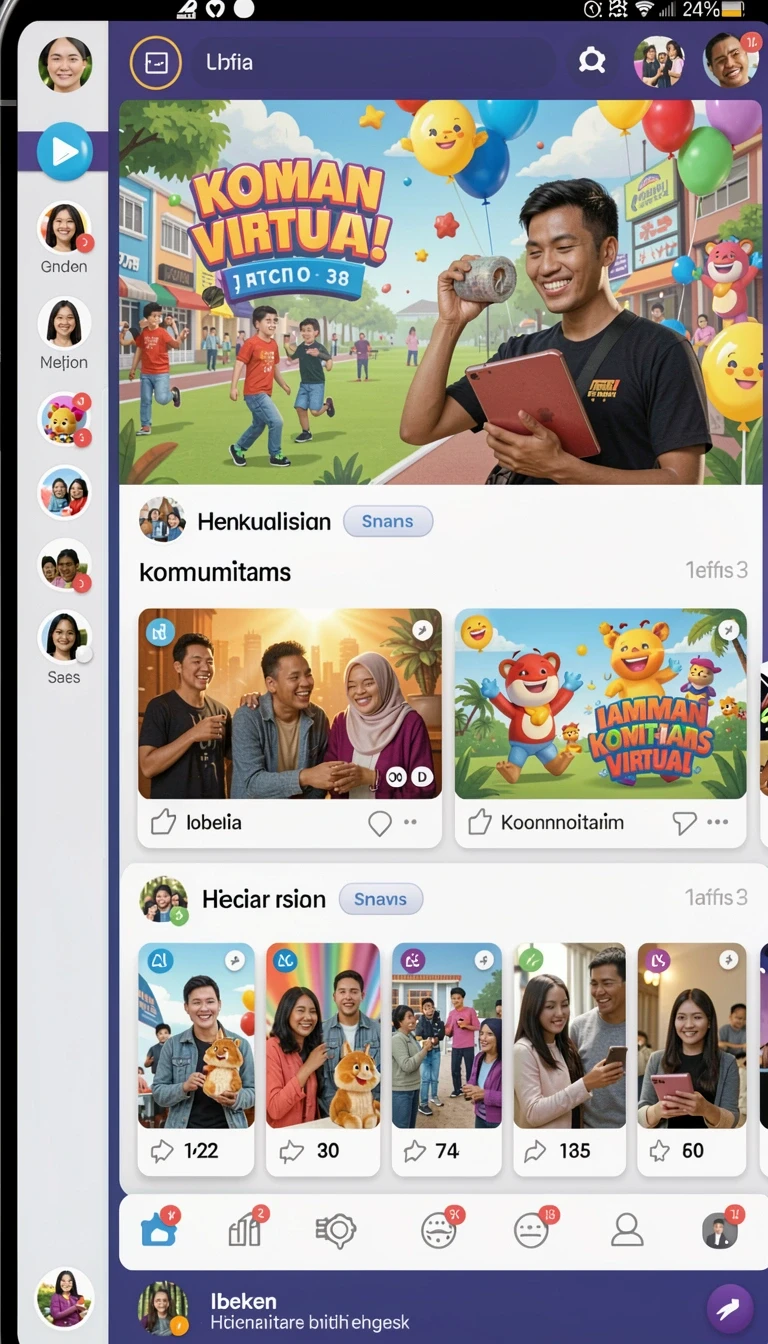 Tampilan utama aplikasi Review Aplikasi piv8 yang intuitif dan efisien.